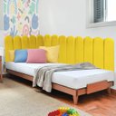 Ver imagem 2 de Cabeceira Painel Cama King Box Nuvem Suede Sandy 195 cm:Amarelo