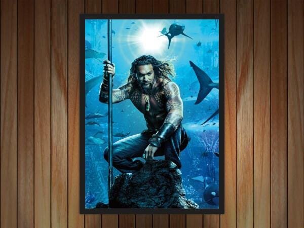 Quadro Decorativo Cinema Filmes Aquaman Heróis Moldura G01 - 3
