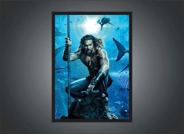 Quadro Decorativo Cinema Filmes Aquaman Heróis Moldura G01 - 4