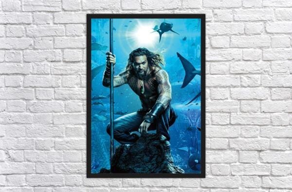 Quadro Decorativo Cinema Filmes Aquaman Heróis Moldura G01 - 2