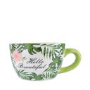 Ver imagem 1 de Cachepot Cerâmica Caneca Cup Green Leaves Urban