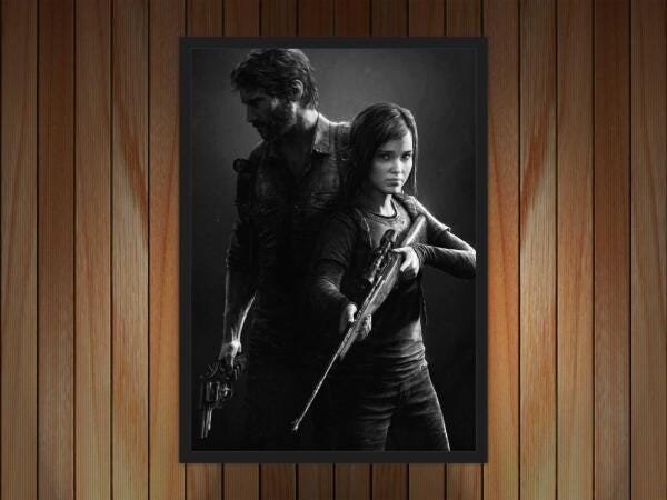 Quadro Decorativo The Last Of Us Games Jogos Com Moldura 01 - 2