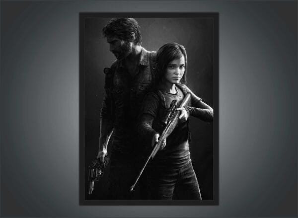 Quadro Decorativo The Last Of Us Games Jogos Com Moldura 01 - 4