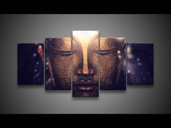 Quadro Decorativo 129X63 Sala Quarto Buda Moderno - 5