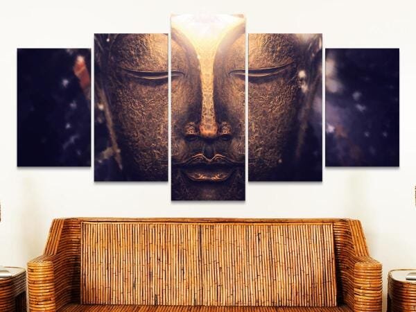 Quadro Decorativo 129X63 Sala Quarto Buda Moderno - 3