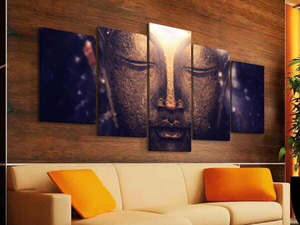 Quadro Decorativo 129X63 Sala Quarto Buda Moderno - 4