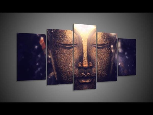 Quadro Decorativo 129X63 Sala Quarto Buda Moderno - 6