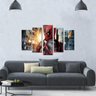 Quadro Decorativo Filme Deadpool Para Quartos/Salas 5 Peças - 4