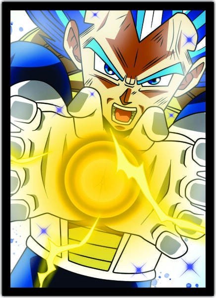Quadro Dragon Ball Vegeta Anime Desenho com Moldura G015 - 1