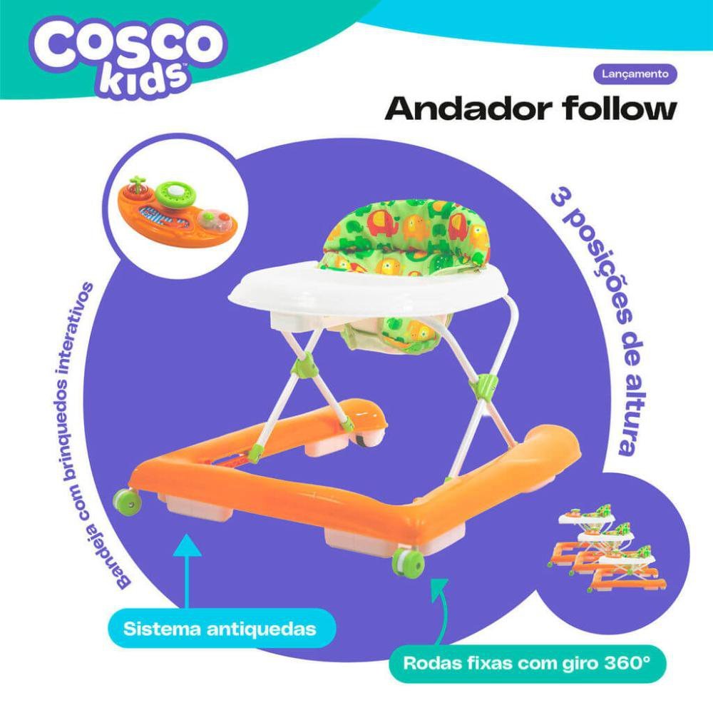 Andador Infantil Follow Azul Cosco - 2