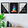 Kit 3 Quadros Decorativo 27X36 Ho'Oponopono Pintura Colorida - 1