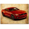 Quadro Decorativo Carro Mustang Vintage Para Quarto - 4