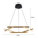 Ver imagem 5 de Lustre Pendente Nordecor Wida 2788 Preto / Ouro Champagne Led Bivolt Preto / Ouro Champagne 2788