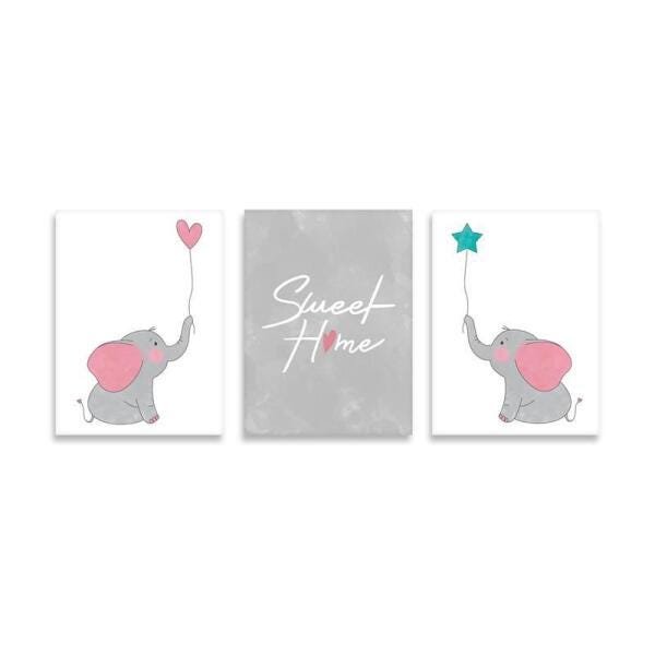 Quadro infantil sweet home baby decorativo ( doce lar ) 22x30 - 1
