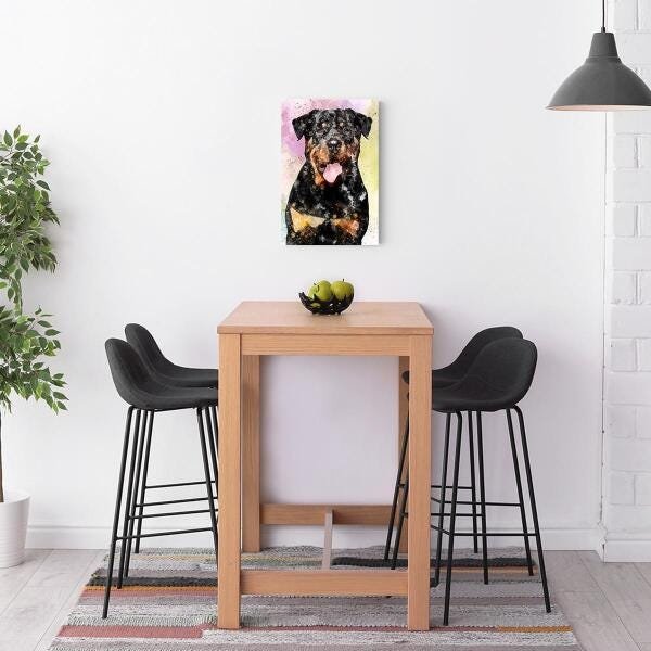 Quadro Cachorro Rottweiler Pet Colorido Decorativo Para Sala - 2