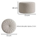 Ver imagem 3 de Puff Decorativo Eron 73x73 cm Pes Fixos Boucle Tce 1018 Moll