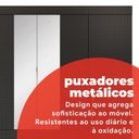Ver imagem 7 de Guarda-Roupa Casal 4 Portas Cadis Touch Móveis Preto/Amêndola