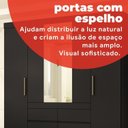 Ver imagem 5 de Guarda-Roupa Casal 4 Portas Cadis Touch Móveis Preto/Amêndola