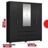 Guarda-roupa Casal 4 Portas Cadis Touch Móveis - 3