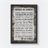 Quadro Regras Da Família Para Sala Moderno Frases Decorativa - 3
