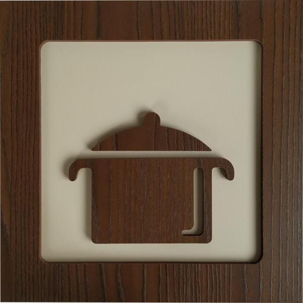 Kit 2 Quadros Decorativos Panela Talheres Marrom Em Relevo - 2