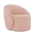 Ver imagem 6 de Poltrona Decorativa Orgânica Giratória Kit 2 Lua Veludo Rosê D03 - D’Rossi
