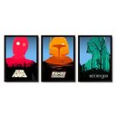 Ver imagem 1 de Kit 3 Quadros Star Wars Com Moldura A3 - 32 X 43 Cm