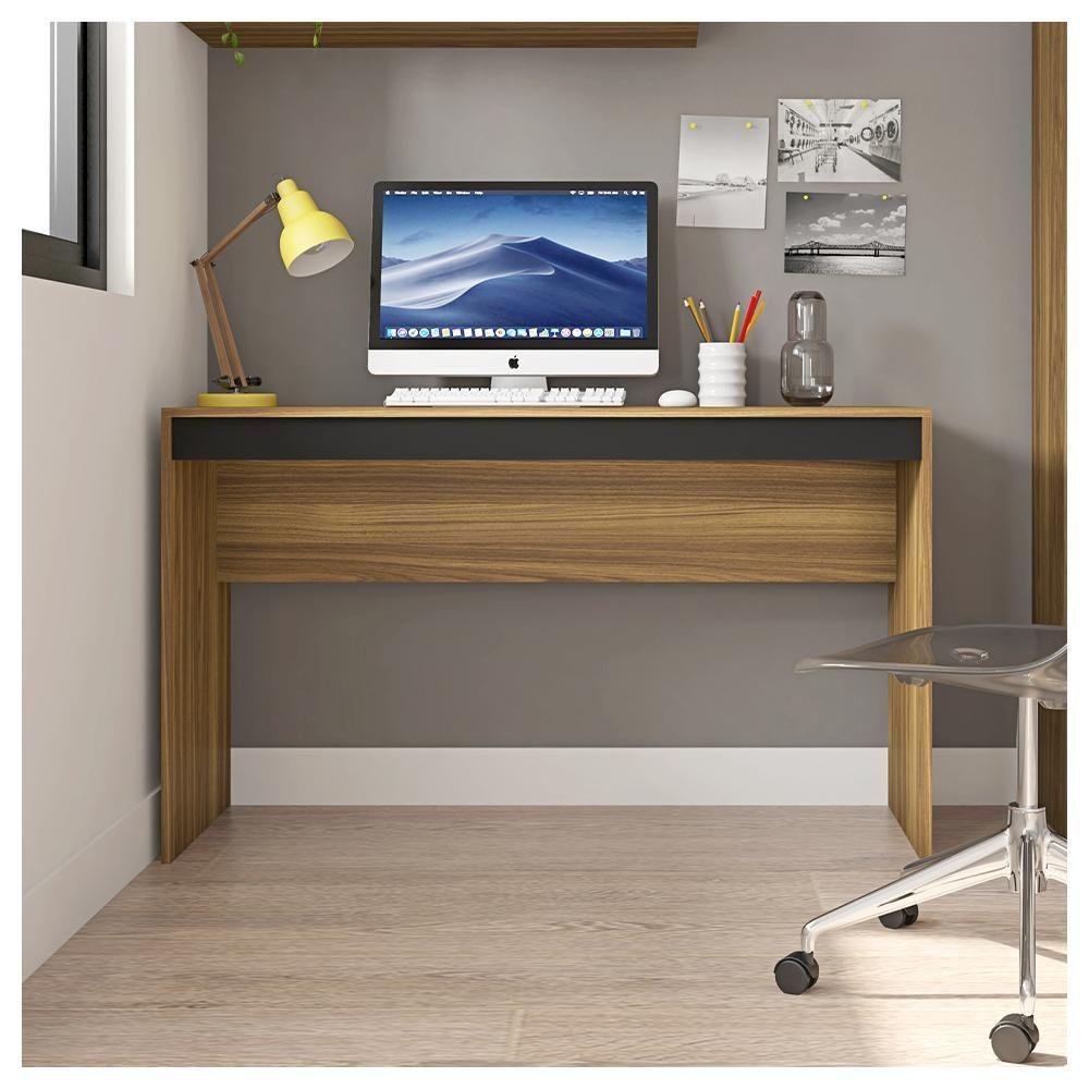 Mesa Computador Para Escritório 136 Cm Marrom Recta Caemmun ...