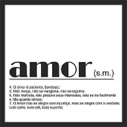 Quadro Amor Mdf 28X28 - 1