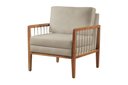 Ver imagem 1 de Poltrona Decorativa Couro Ecológico Offwhite Lola