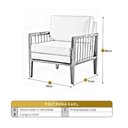 Ver imagem 3 de Poltrona Decorativa Couro Ecológico Offwhite Lola