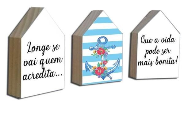 Quadro Totem Home Adorno Decoração Mdf Âncora E Frases - 1