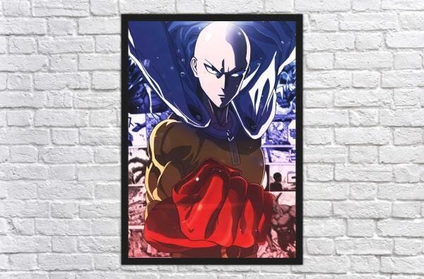 Quadro Anime One Punch Man Desenho com Moldura G01 - 3