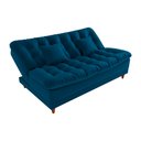 Ver imagem 4 de Sofá Cama Day 185cm Reclinável Manual Veludo Azul - Sallar Home