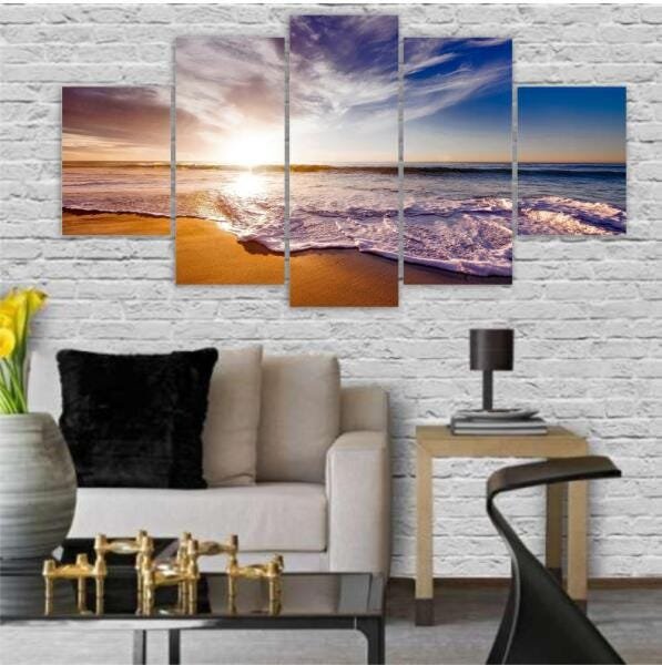 Quadros Decorativos Mosaico Mdf Pôr Do Sol 115X60Cm - 2
