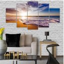 Ver imagem 2 de Quadros Decorativos Mosaico Mdf Pôr Do Sol 115X60Cm