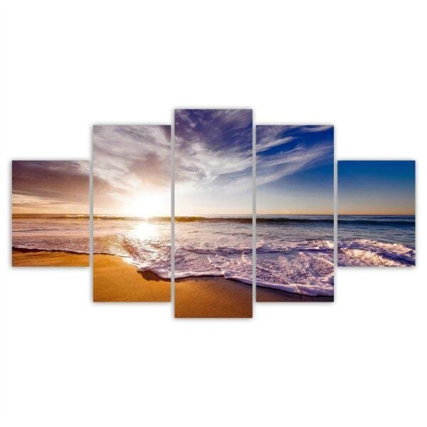 Quadros Decorativos Mosaico Mdf Pôr Do Sol 115X60Cm - 1