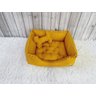 Cama Cabana Pet Amarelo Mostarda Tenda G Toca Cachorro Gato Almofada Lavavel Totalmente Desmontavel - 3