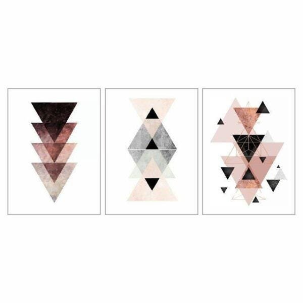 Quadros Escandinavos Decorativos Kit 3 peças 22x30 - 1