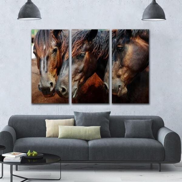 Quadro 3 Cavalos Kit 3 Peças - 3