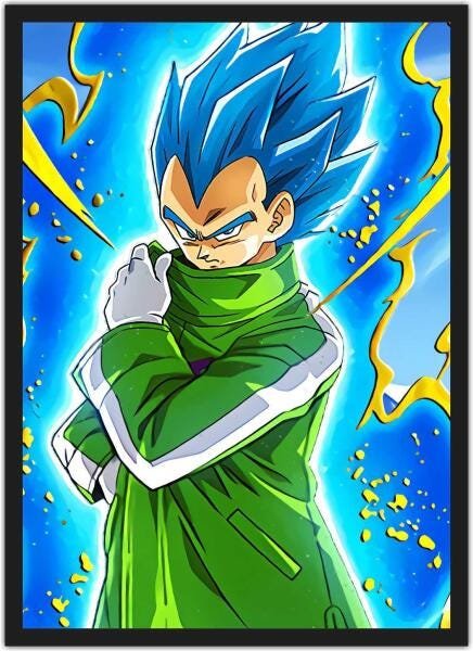 Quadro Decorativo Dragon Ball Goku Desenho Anime Com Moldura G08