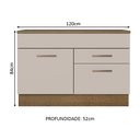 Ver imagem 3 de Balcão de Pia Cozinha 1 Porta e 2 Gavetas (com Tampo) Rustic/crema Agata Madesa