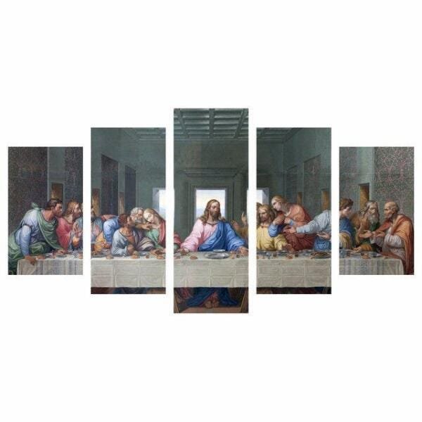 Quadro Religioso Ultima Ceia Decorativo 200X100 - 1
