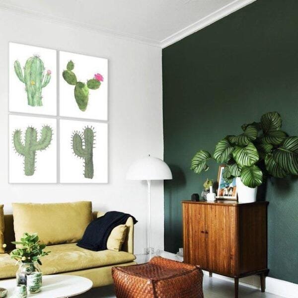 Quadro Cactos Suculentas Decorativo 22X30 - 2