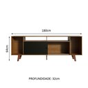 Ver imagem 4 de Rack para Tv até 65 Polegadas Madesa Cancun com Pés - Rustic/rustic/preto
