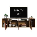 Ver imagem 5 de Rack para Tv até 65 Polegadas Madesa Cancun com Pés - Rustic/rustic/preto