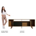 Ver imagem 7 de Rack para Tv até 65 Polegadas Madesa Cancun com Pés - Rustic/rustic/preto