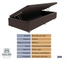 Ver imagem 2 de Base Box com Baú Solteiro Bege de Madeira 88cm Kazamix Marrom