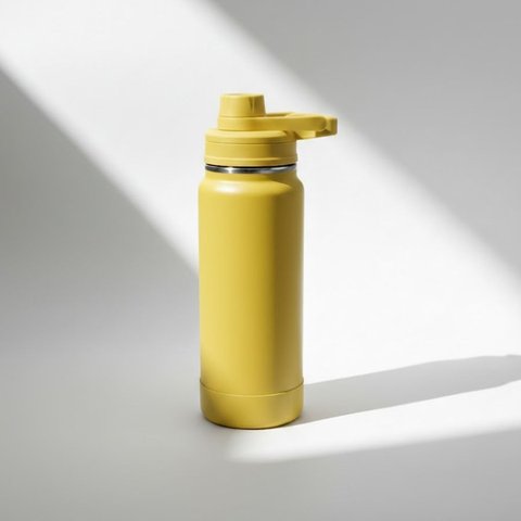 Garrafa Térmica Ms-922 800ml Aço Inox com Protetor de Silicone:Amarelo