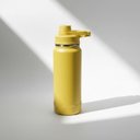 Ver imagem 1 de Garrafa Térmica Ms-922 800ml Aço Inox com Protetor de Silicone:Amarelo